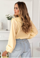 Cămașă z ozdobnym kołnierzem Martha galben