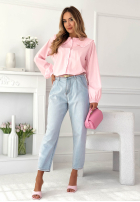 Pantaloni din denim mom fit Zahira albastre
