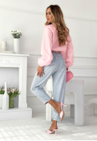 Pantaloni din denim mom fit Zahira albastre
