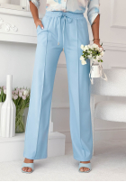 din material textil Pantaloni wide leg Look Here ecru
