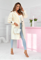 Długi Palton  Janette ecru