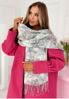 Wzorzysta Eșarfă Samantha Gri