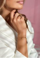 Brățară z koniczynkami Golden Clover auriu