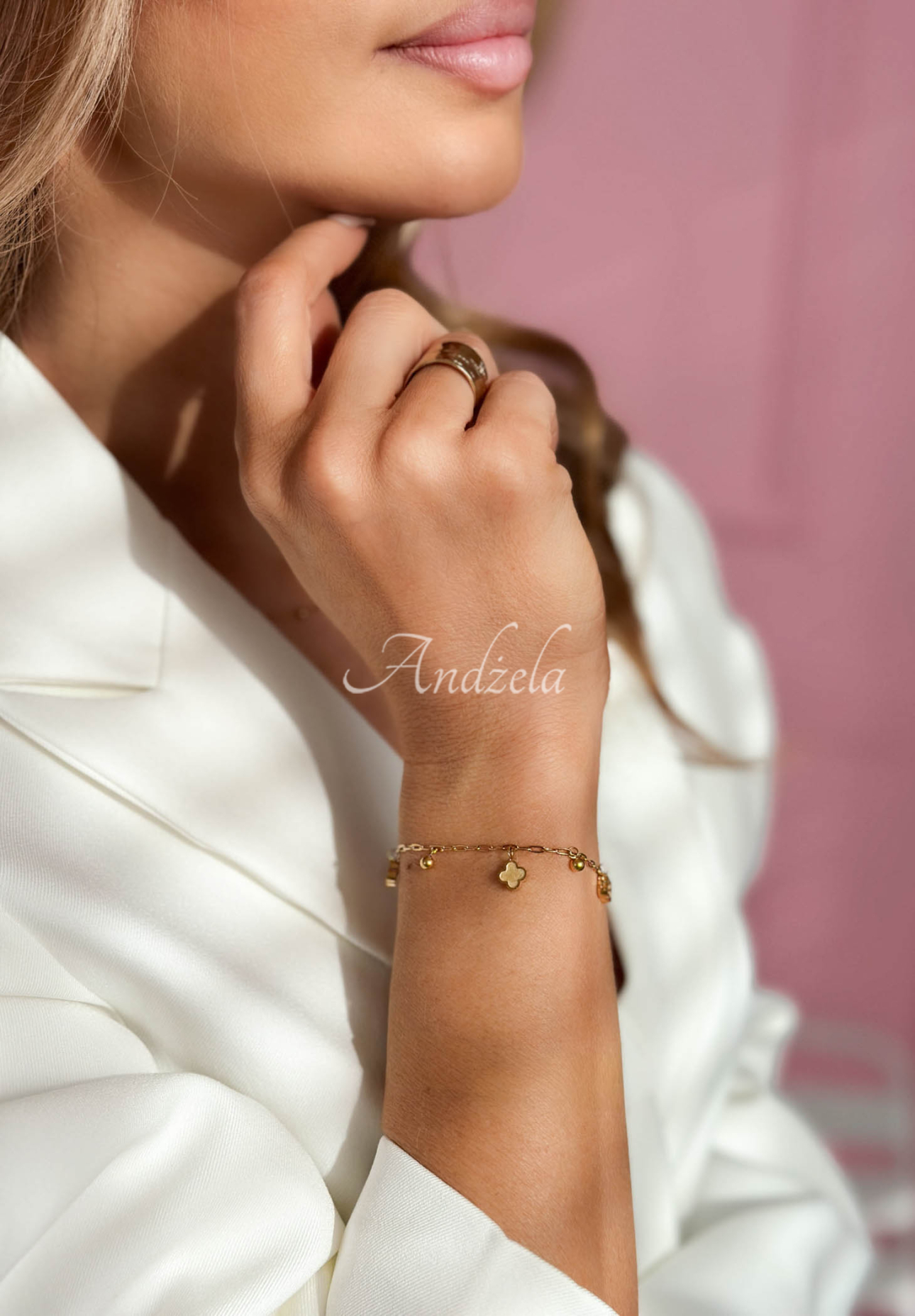 Brățară cu trifoi Golden Clover