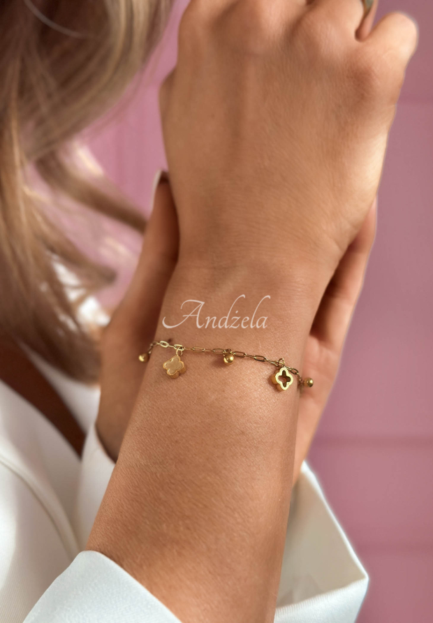Brățară cu trifoi Golden Clover