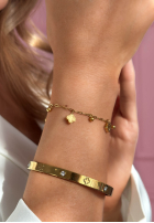 Brățară z koniczynkami Golden Clover auriu