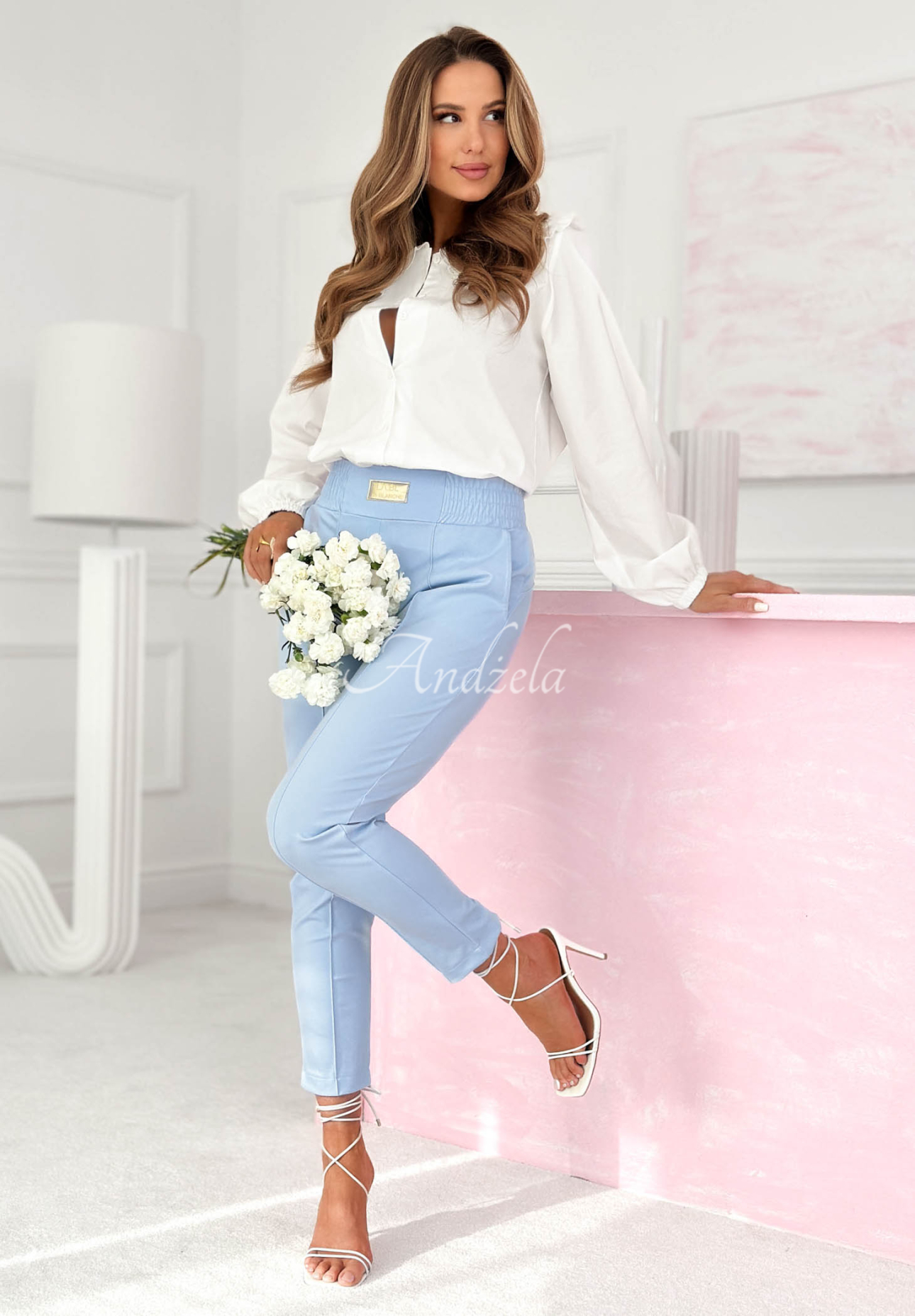 Cămașă din viscoză cu guler decorativ Martha