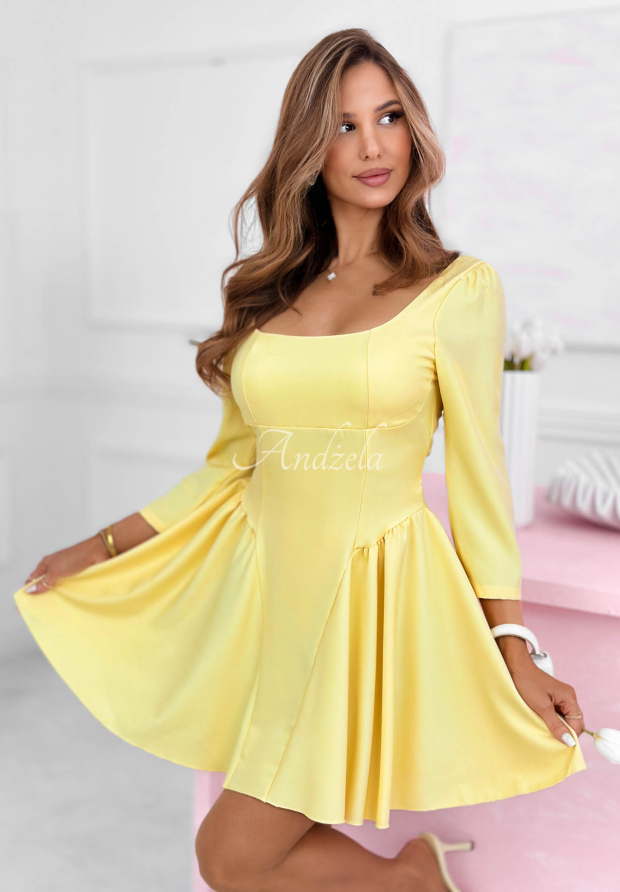 Rochie mini evazată cu decolteu pătrat Good Luck Baby