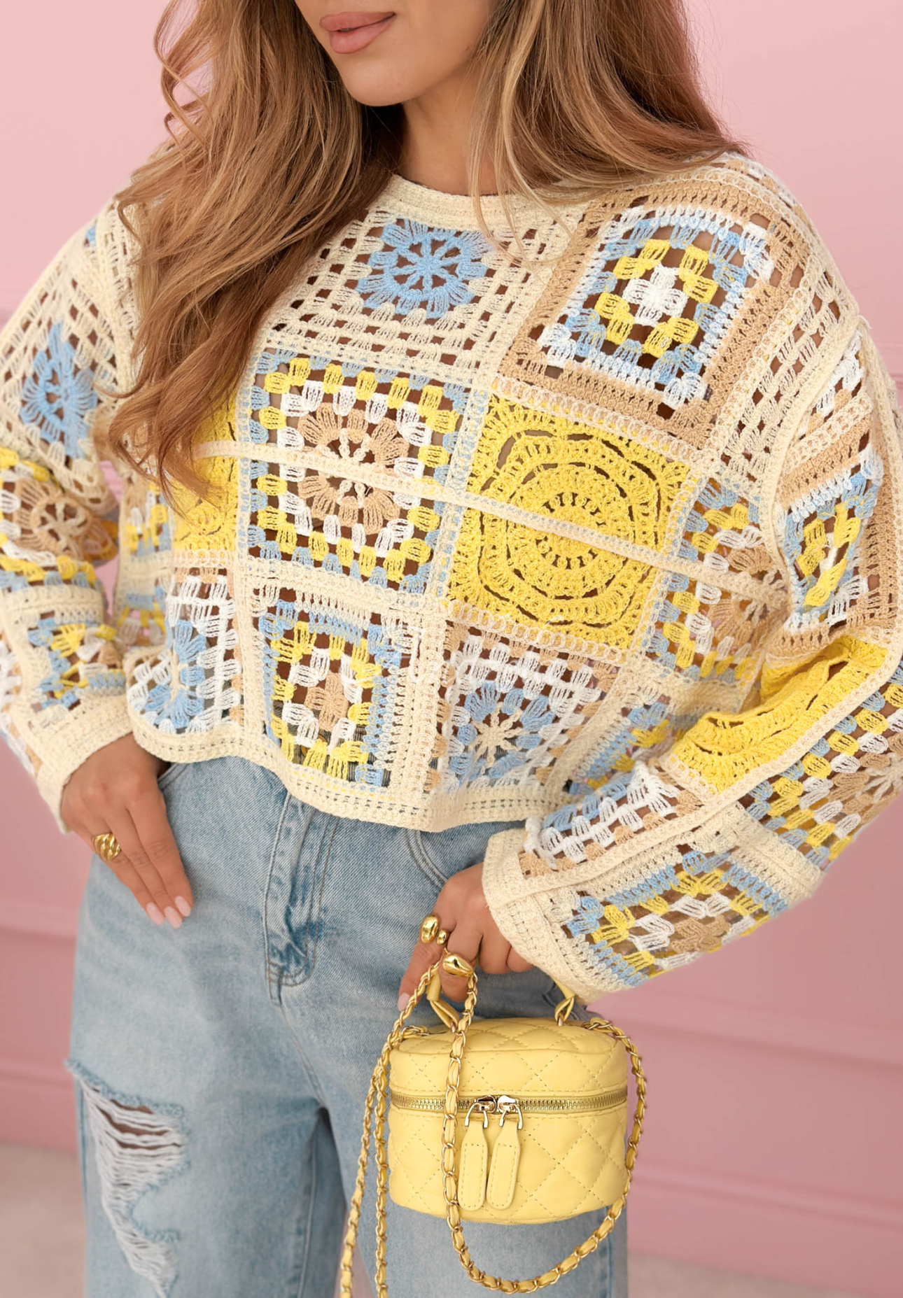 Pulover ajurat boho Yasmine