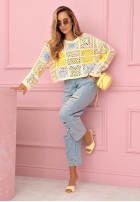 Ażurowy sweterek boho Yasmine roz