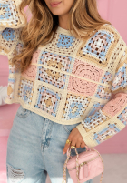 Ażurowy sweterek boho Yasmine roz