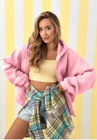 Hanorac z kapturem oversize Don't Tell galben