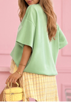 Tricou z napisem Brooklyn Mood galbene