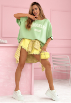 Tricou z napisem Brooklyn Mood galbene