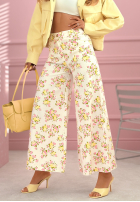 din denim Fustă midi w kwiaty La Flora albă