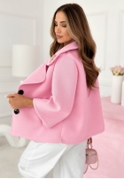 Krótki Palton  z kołnierzem Maristella galbene