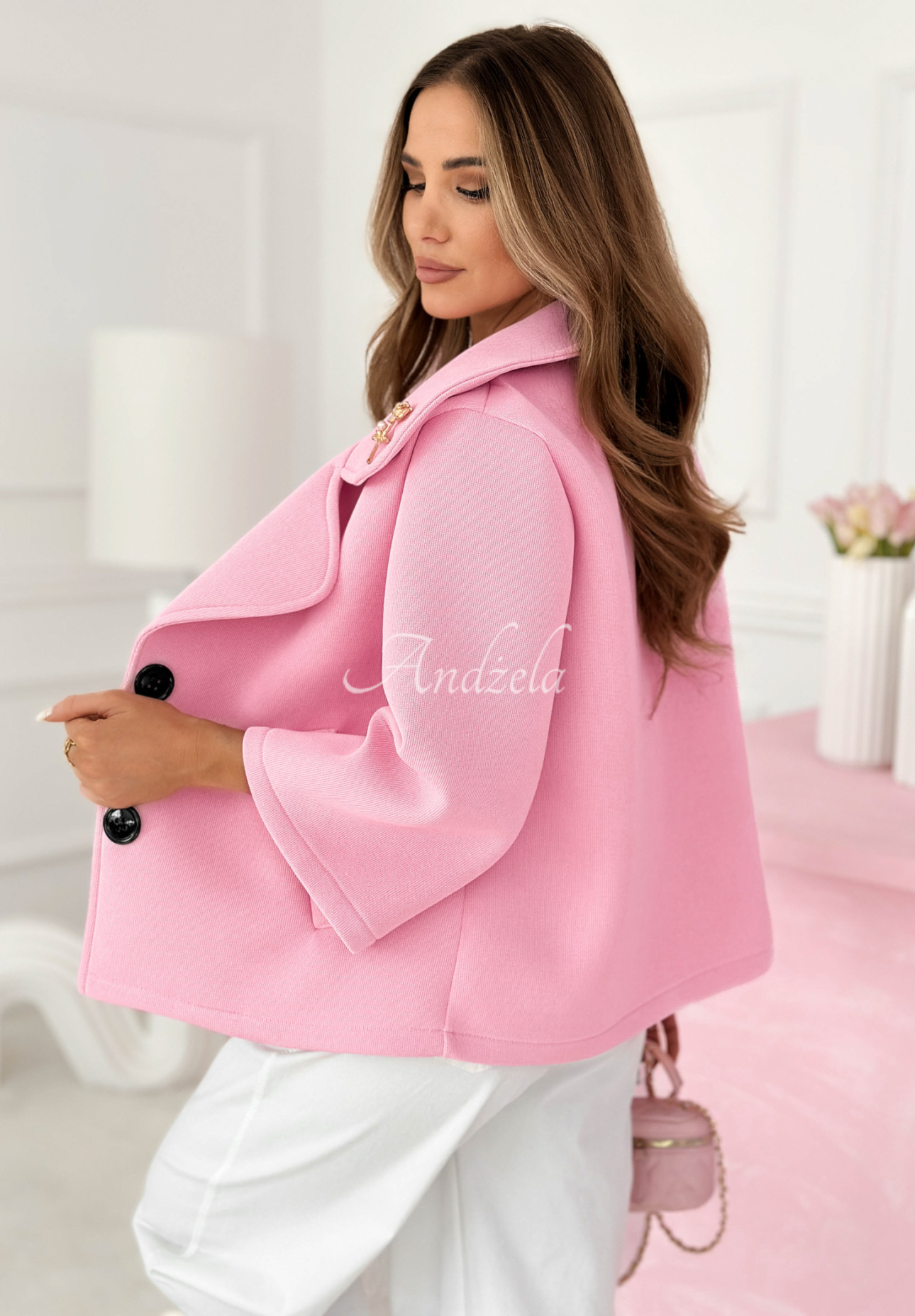 Pardesiu scurt cu guler Maristella