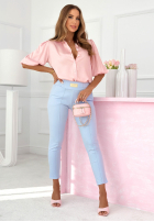 Cămașă z bufiastymi rękawami Selena de culoarea fisticului