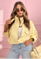 Scurtă skórzana Geacă bomberka Marisa galben