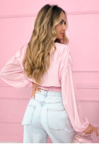 Gorsetowa Bluză z marszczeniami Another Look albă