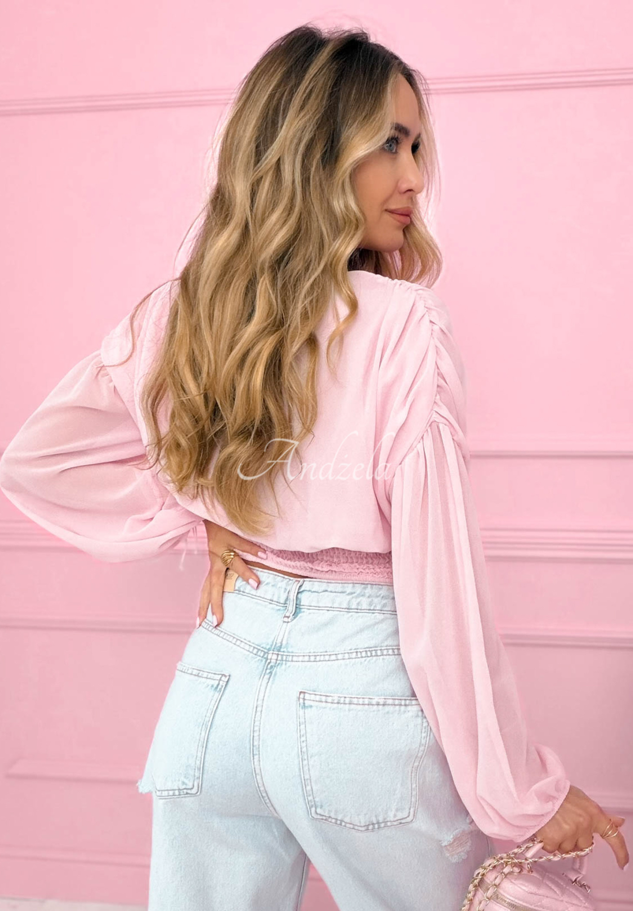 Bluză tip corset cu pliuri Another Look