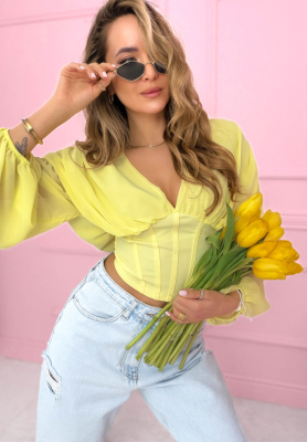 Bluză tip corset cu pliuri Another Look