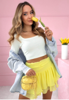 Spódnico-spodenki z falbanką All Over Again albă