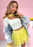 Spódnico-spodenki z falbanką All Over Again albă