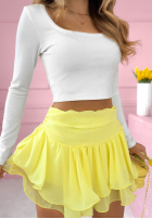 Spódnico-spodenki z falbanką All Over Again albă