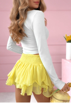 Spódnico-spodenki z falbanką All Over Again albă