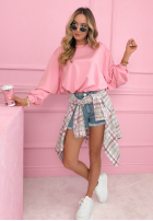 Hanorac ze ściągaczem masełko Lorraine galben