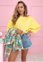 Hanorac ze ściągaczem masełko Lorraine galben