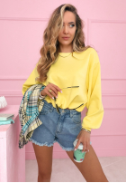 Hanorac ze ściągaczem masełko Lorraine galben