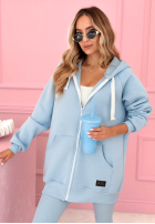 Rozpinana Hanorac z kapturem Siempre albastru azuriu II