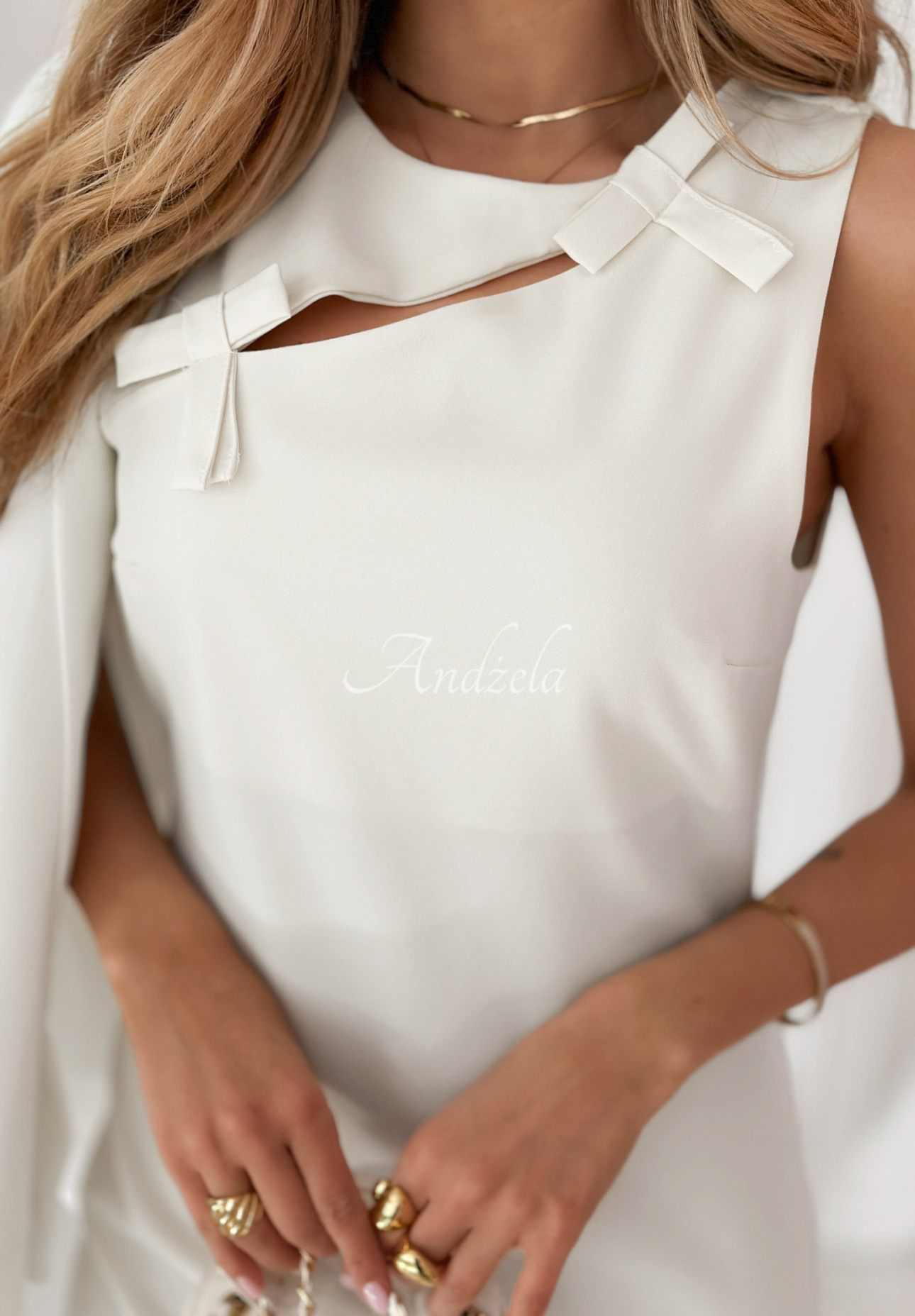 Rochie mini elegantă cu fundițe Whisper In My Ear