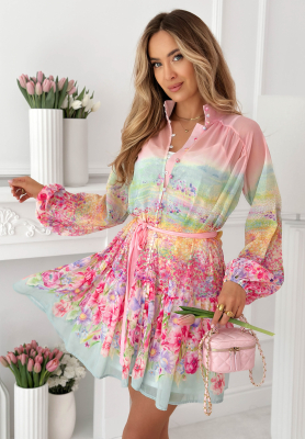 Rochie mini elegantă cu imprimeu floral Florentia