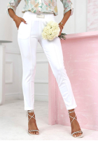 din material textil Pantaloni Pretty On Point ecru