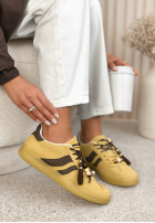 zamszowe sneakersy Chris galbenă