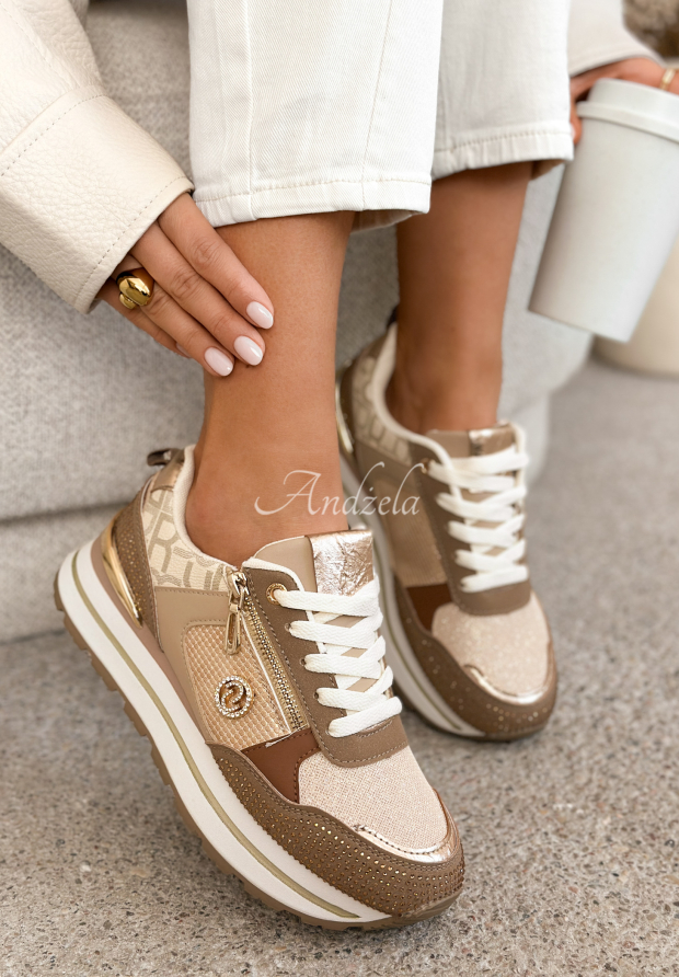 Adidași cu cristale și fermoare Lottie