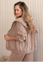 Prążkowana Pantaloni Marcy de culoarea mentei