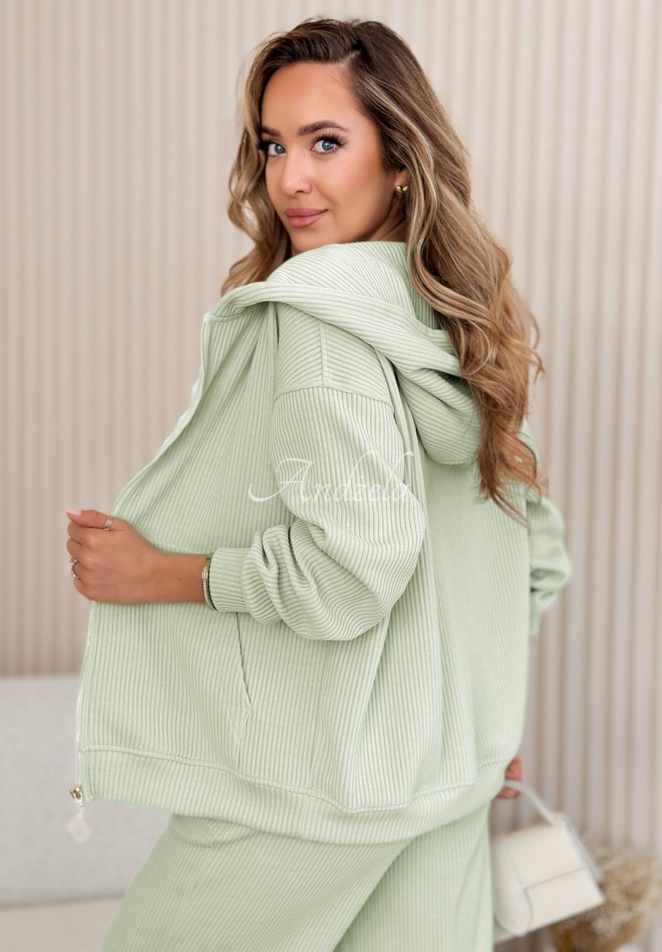 Set cu striații hanorac și pantaloni din bumbac Marcella