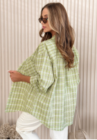 Cămașă w kratę Nadia bej