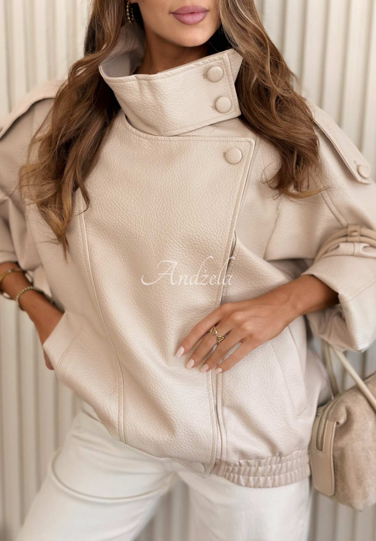 Geacă bomber din piele Messy