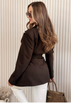 Sacou z wiązaniem She Believed It ciocolatie