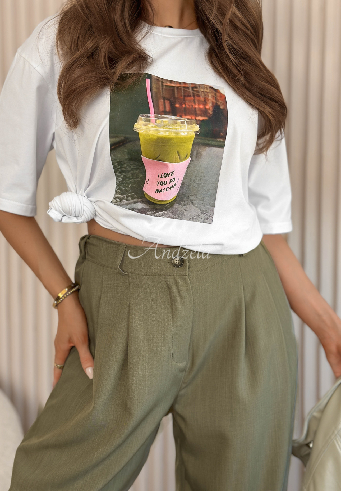 Pantaloni din material cu viscoză Maren