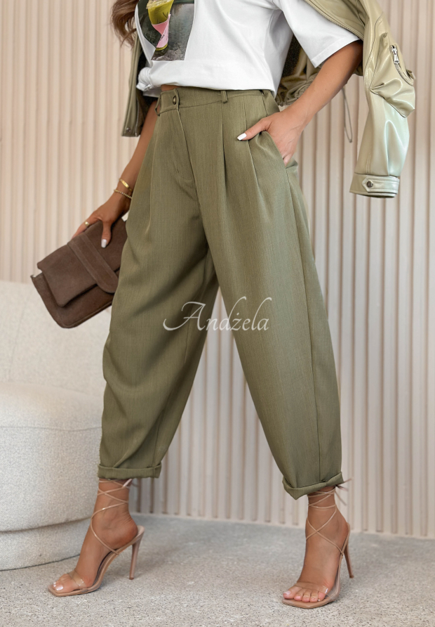 Pantaloni din material cu viscoză Maren