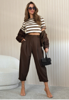 din material textil Pantaloni Maren jasnobeżowe