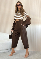 din material textil Pantaloni Maren jasnobeżowe