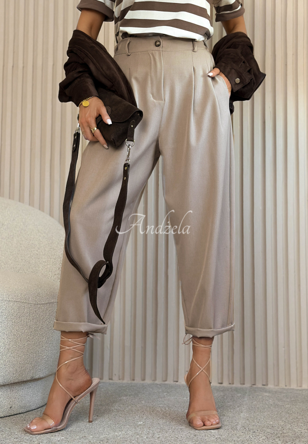 Pantaloni din material cu viscoză Maren