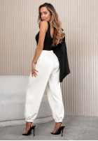 din material textil Pantaloni ze ściągaczami What You Wanted albastru azuriu